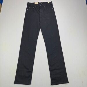 Levi's 724 Jeans High-Rise Slim Straight Solid Black Women 28